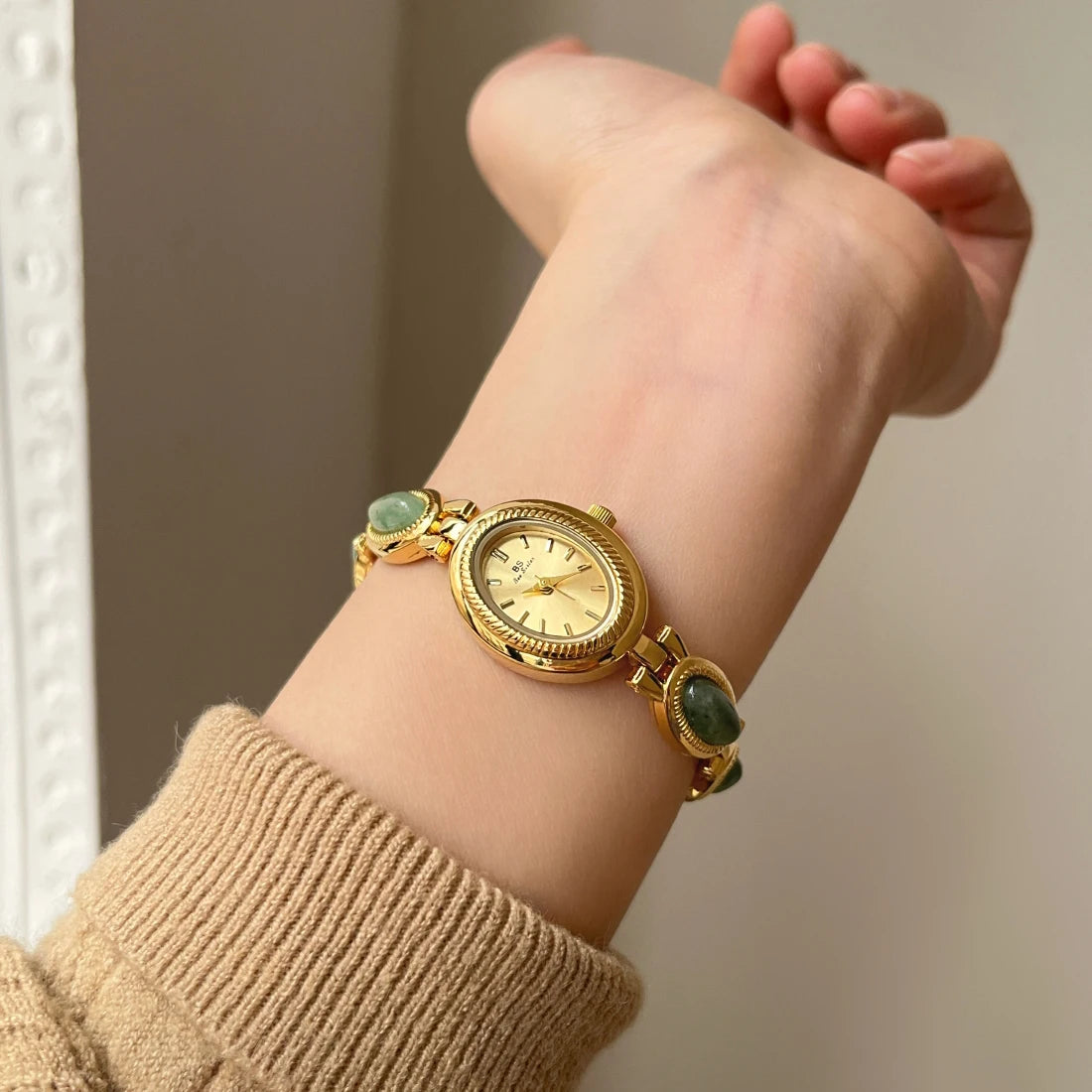 Luxury Green Jade Watch