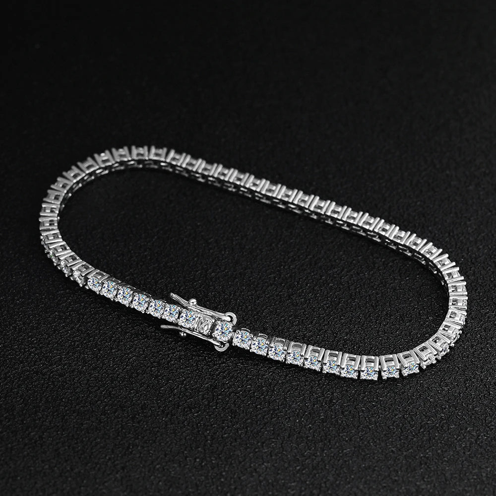 Unisex Moissanite Tennis Bracelet