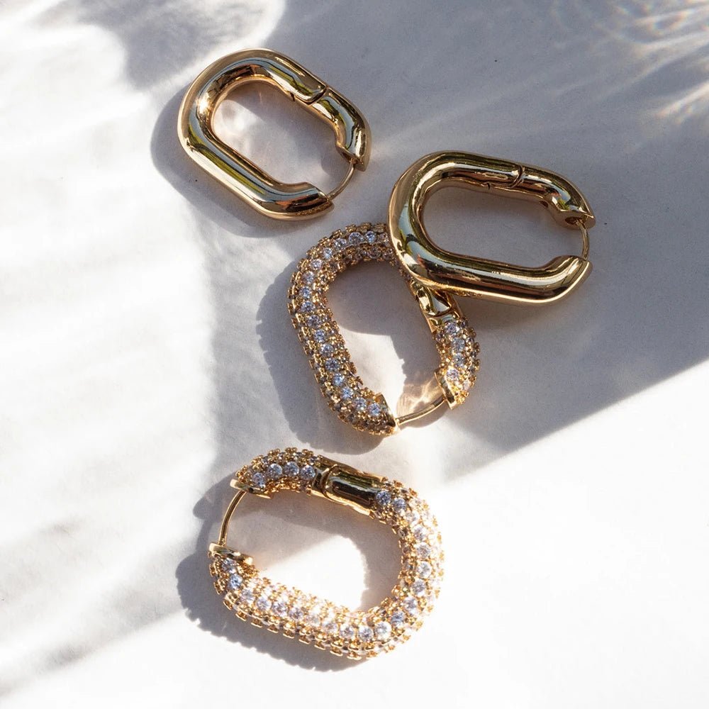 Eterna Gold Hoops - Maison Vanessa