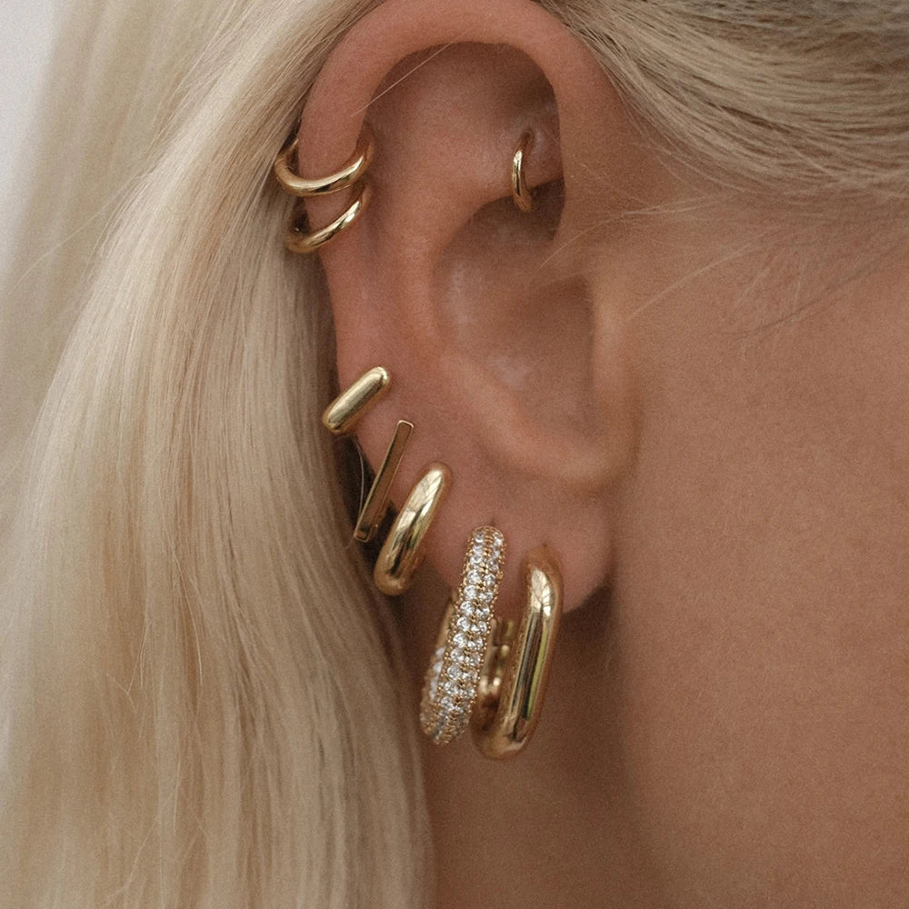 Eterna Gold Hoops - Maison Vanessa