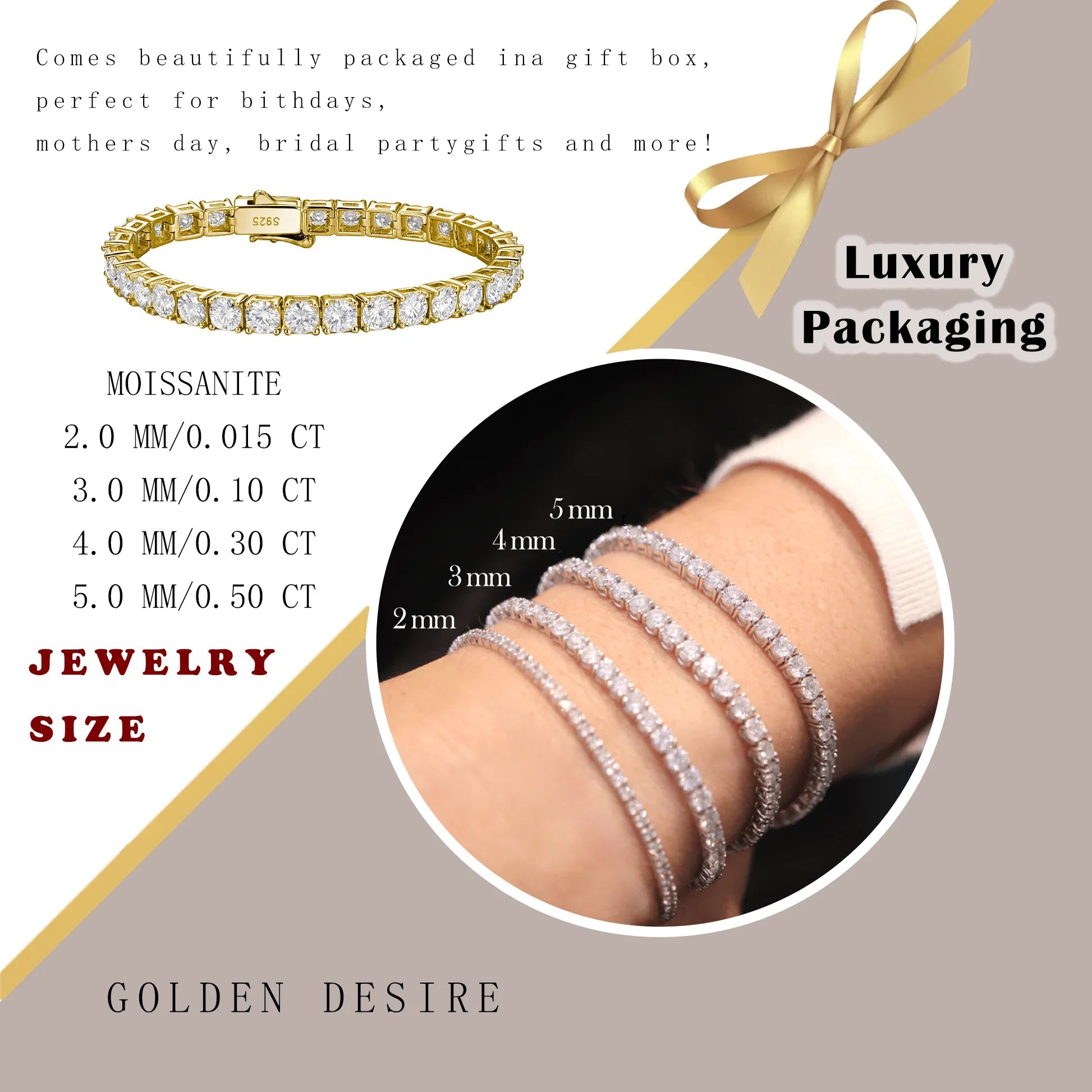 Eterna Moissanite Bracelet - Maison Vanessa