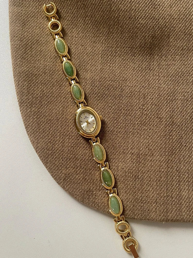 Luxury Green Jade Watch - Maison Vanessa